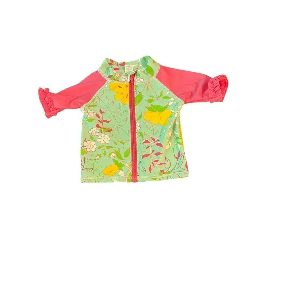 RuffleButts Rash Guard Swim Top size 12-18 months